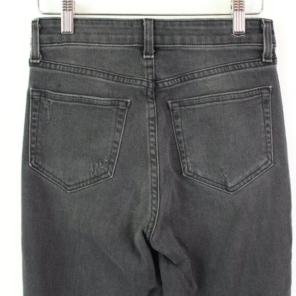 L'agence Highline High Waist Fray Hem Skinny Jeans in Nighttime Destruct Size 25 - Picture 5 of 5